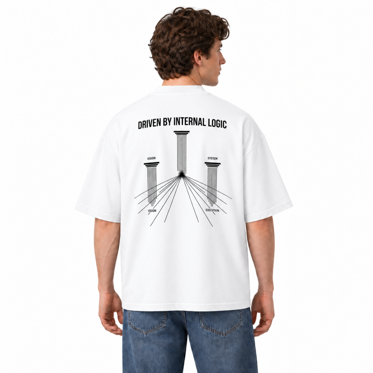 DRIVEN BY INTERNAL LOGIC T-SHIRT - WHITE