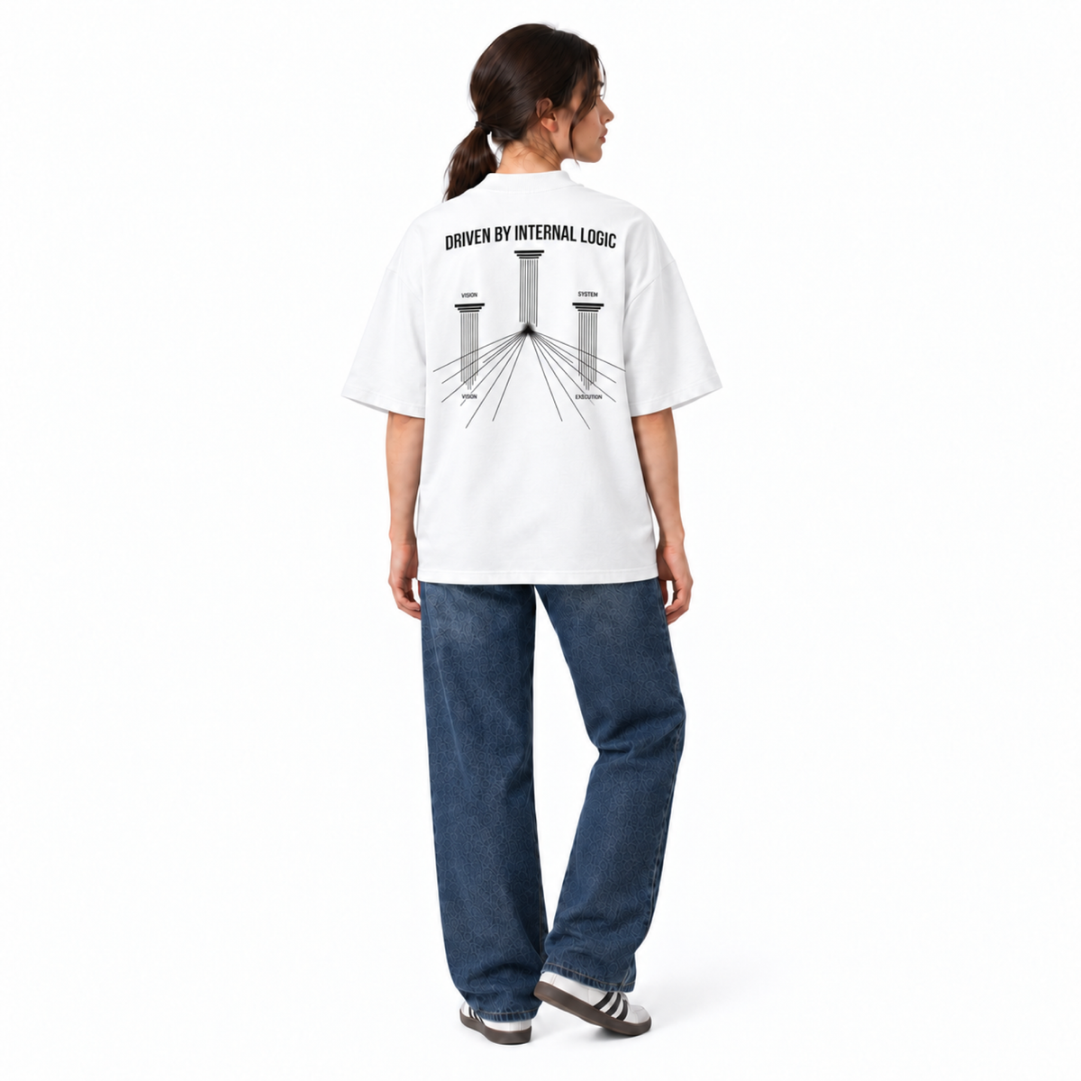 DRIVEN BY INTERNAL LOGIC T-SHIRT - WHITE